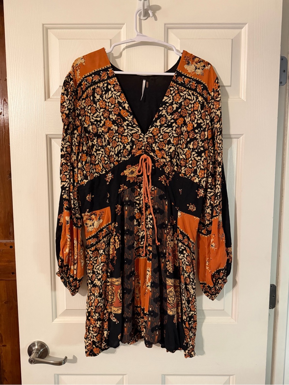 Free People Mixin It Up Bohemian Mini Dress - size L